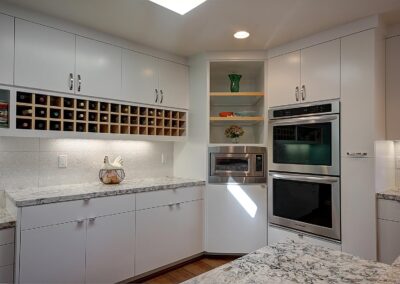 Modern kitchen with wine storage