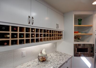 Modern kitchen with wine storage