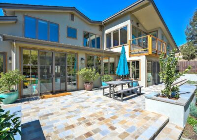 Custom built home with backyard patio