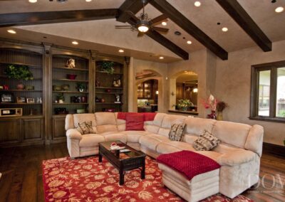 Living room with built-ins