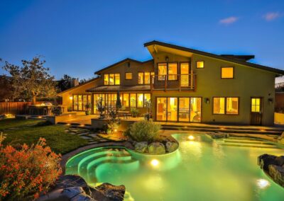 Custom built home with pool