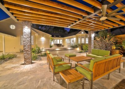 Patio with seating