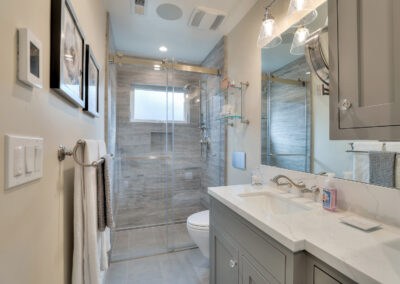 Bathroom with glass shower