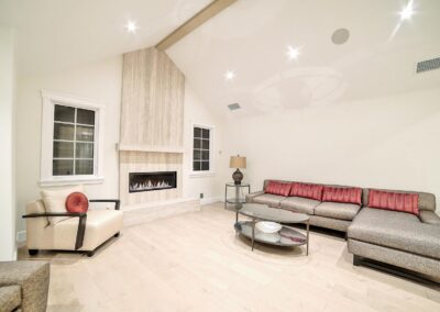 Formal living room with fireplace