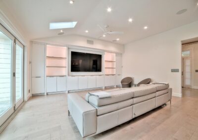 Bright white living room