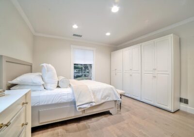 Bedroom with recessed lighting