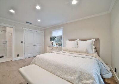 Bedroom with recessed lighting