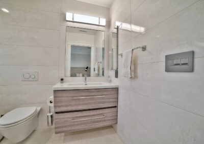 Muted white bathroom
