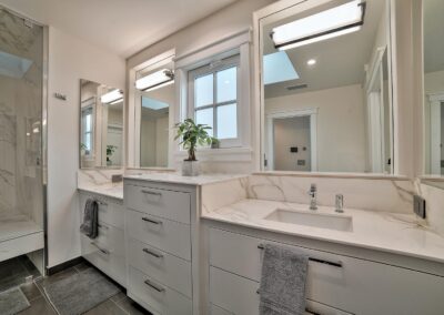 Bright white bathroom