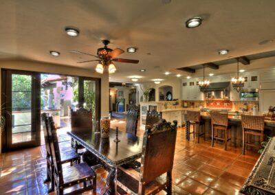 Open concept dining room and kitchen