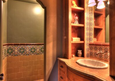 Spanish tiled bathroom
